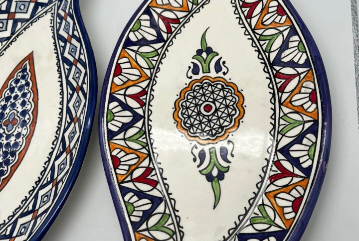 Artisan Moroccan Serving Dishes with Unique Shapes - Set of Two